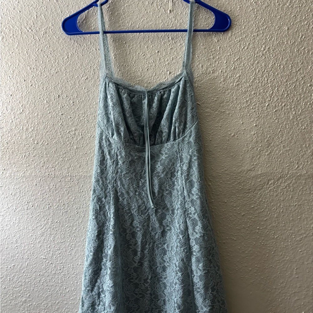 Forever 21 Lace Mini Dress - Light Blue